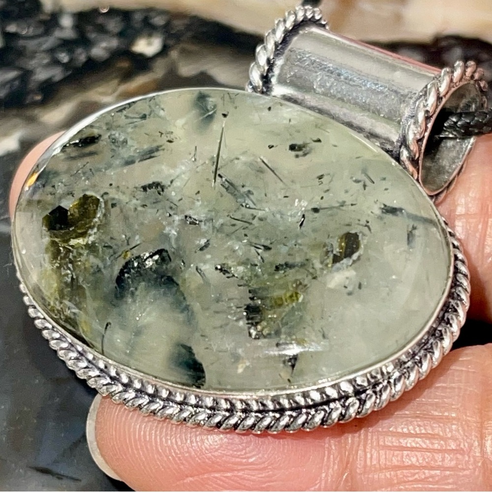 Prehnite Pendant  1 1/2”x 1 1/2”